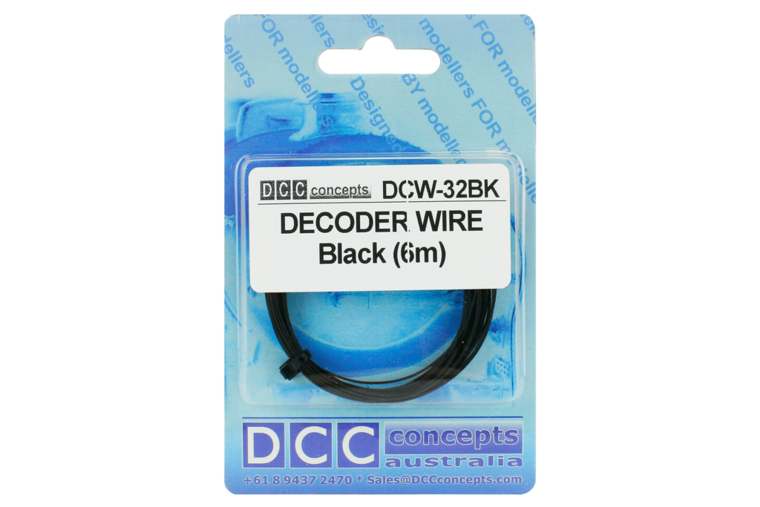 6m zwarte decoder installatie draad - DCC concepts