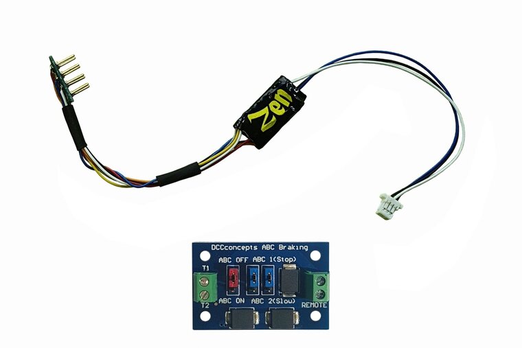 Zen Black decoder - nano - 8 pin bedraad - 2 functies - met ABC module - DCC concepts