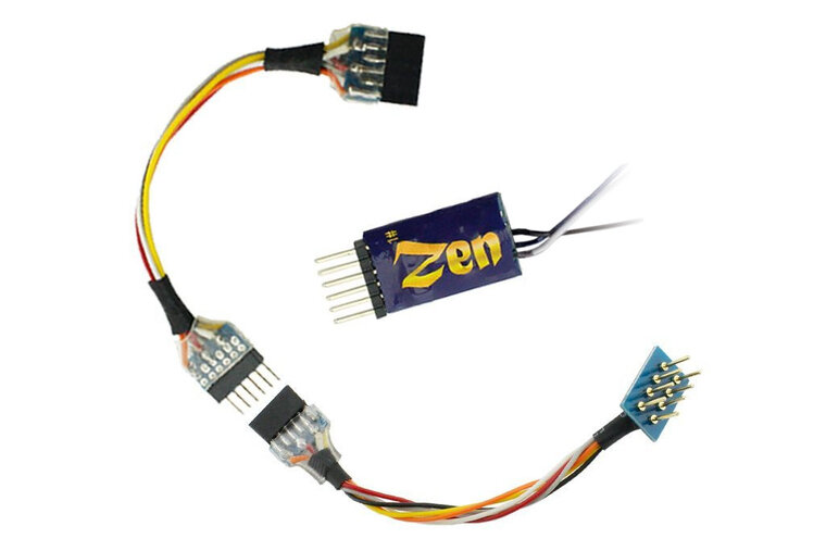 Zen Blue decoder - 6 pin direct en 8 pin bedraad - 2 functies - DCC concepts